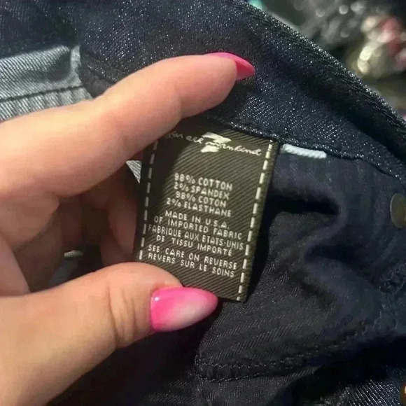 7 For All Mankind The Original Bootcut Jeans Blue Boho Size 29 - Picture 7 of 7